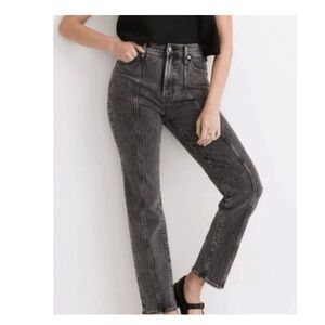 💵Madewell The Perfect Vintage Straight Jean Front Seam in Faded Gray Size 27